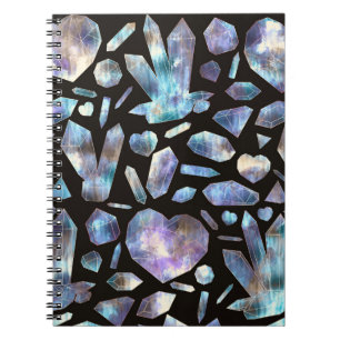 Magical Energy Crystals Rainbow Crystal Rocks Notebook