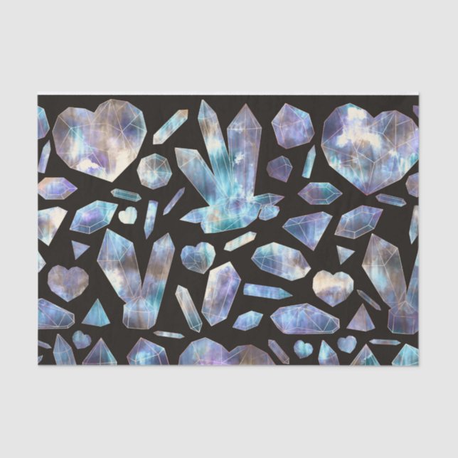Magical Energy Crystals Rainbow Crystal Rocks Tissue Paper (Front)