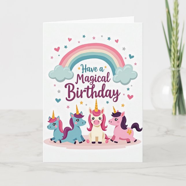 Magical Equine Birthday Card (Front)