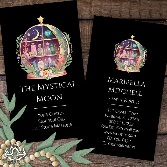 Magical Essential Oils Apothecary Yoga Crystals  Business Card (Creator Uploaded)