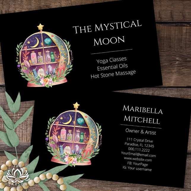 Magical Essential Oils Apothecary Yoga Crystals Business Card (Creator Uploaded)