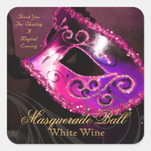 Magical Evening Pink Masquerade Sticker