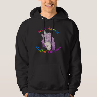 Magical F Unicorn Men's Basic Hooded Sweatshirt