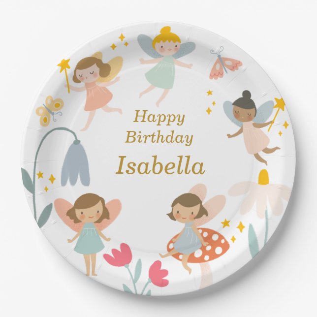 Magical Fairies Party Paper Plate (Front)