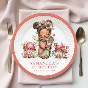 Magical Fairy 3rd Birthday Blush Pink Plates