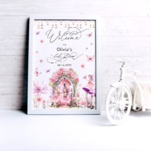 Magical Fairy Baby Shower Welcome Poster