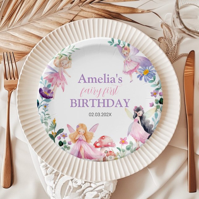 Magical Fairy Birthday Baby Shower Paper Plate (Creator Uploaded)