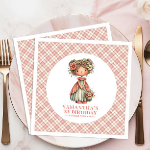 Magical Fairy Blush Pink 1st Birthday Party Napkin