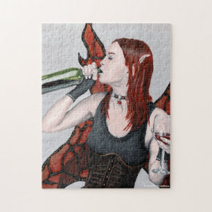 Magical Fairy Drinking Wine Fantasy Medium Puzzle