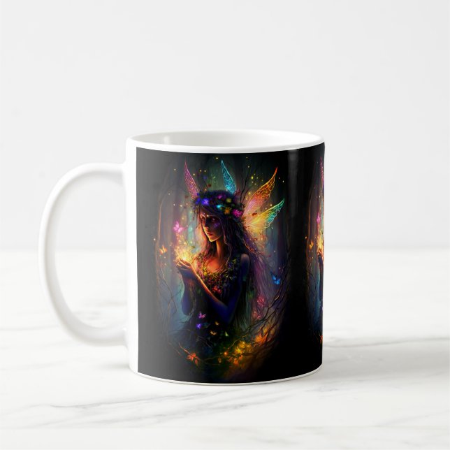 Magical Fairy Enchanted Forest Fantasy Pixie Dust Coffee Mug (Left)