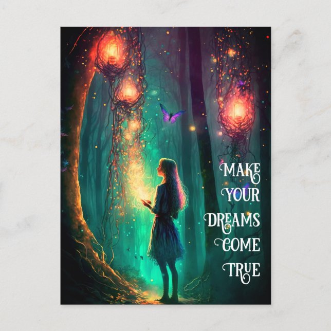 Magical Fairy Enchanted Forest Fantasy Pixie Dust Postcard (Front)