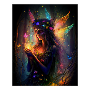 Magical Fairy Enchanted Forest Fantasy Pixie Dust Poster