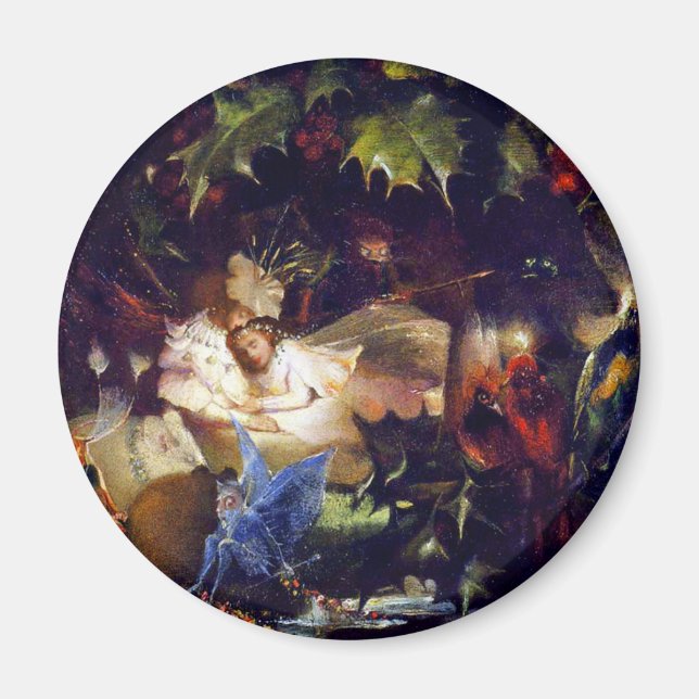 Magical Fairy Fantasy Painting: The Fairy Bower Magnet (Front)