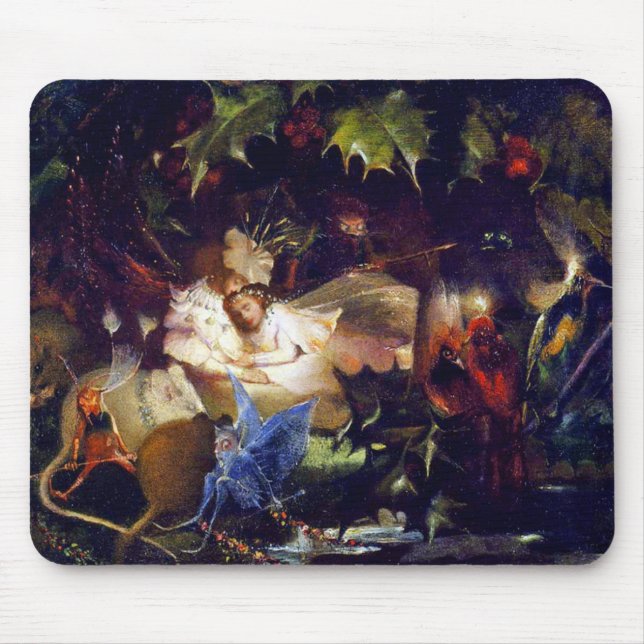 Magical Fairy Fantasy Painting: The Fairy Bower Mouse Pad (Front)