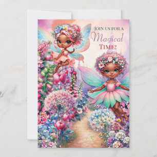 Magical Fairy First Birthday Party Invitation