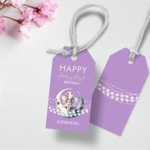 Magical Fairy First Girl Happy Birthday  Gift Tags