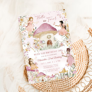 Magical Fairy Floral Garden Pixie Girls Birthday I Invitation