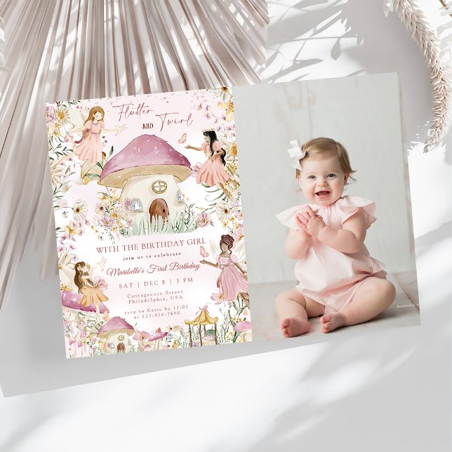 Magical Fairy Floral Garden Pixie Girls Birthday  Invitation (Creator Uploaded)