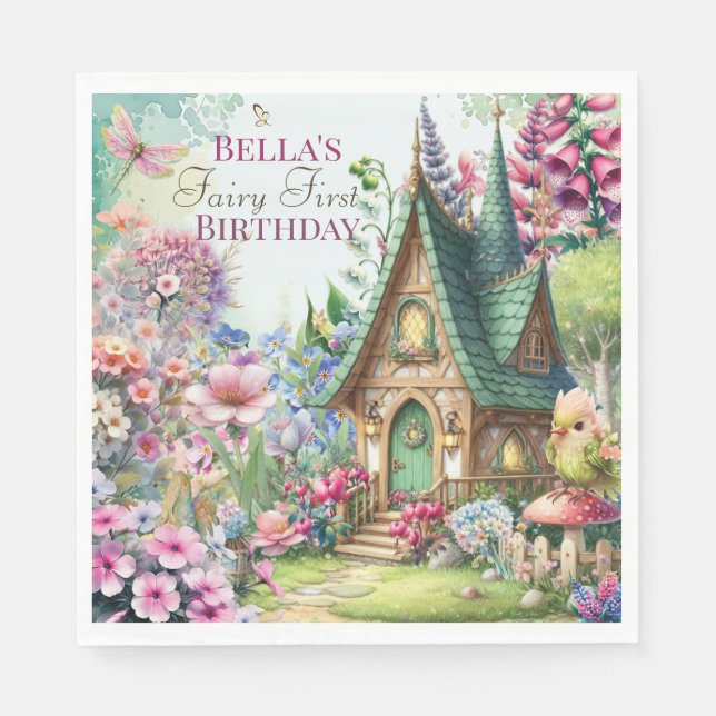 Magical Fairy Forest Party Napkin (Front)
