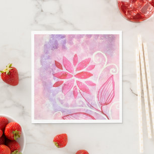 Magical Fairy Garden Birthday Paper Napkin