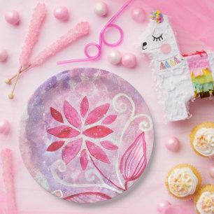 Magical Fairy Garden Birthday  Paper Plate