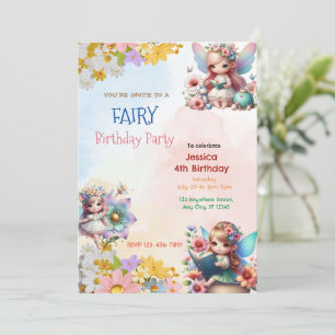 Magical Fairy Garden: Enchanted Birthday Invitatio Invitation
