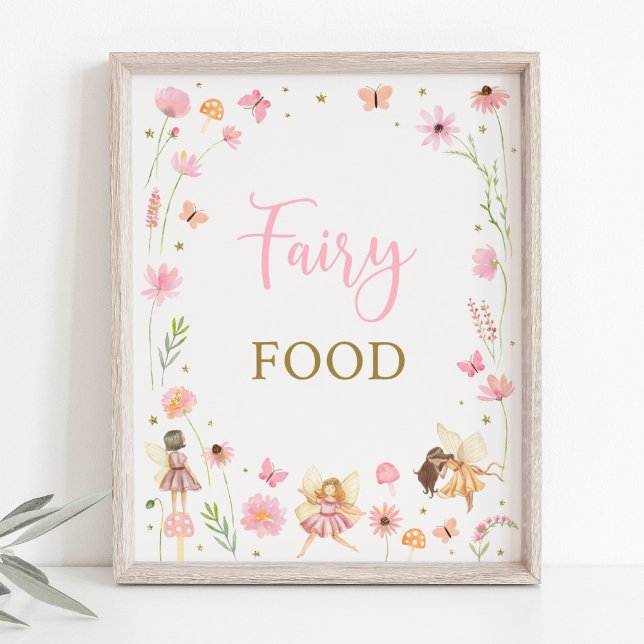 Magical Fairy Garden Floral Birthday Food Sign (Creator Uploaded)