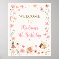 Magical Fairy Garden Floral Birthday Welcome