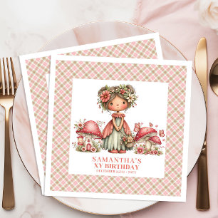 Magical Fairy Garden Whimsical Birthday Party Napkin