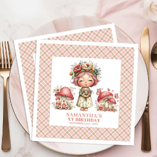 Magical Fairy Garden Whimsical Birthday Party Napkin