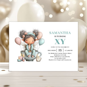Magical Fairy Girl 1st Birthday Cute Whimsy invite