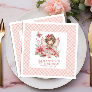 Magical Fairy Girl Birthday Blush Pink Napkins