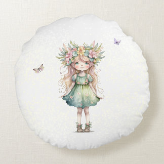 Magical Fairy-inspired Round Cushion