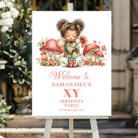 Magical Fairy Pink Floral Girl Birthday Welcome