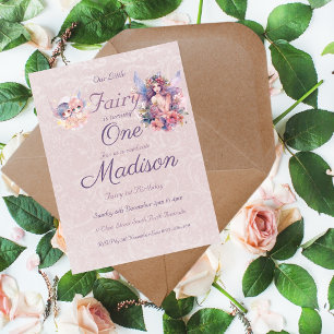 Magical Fairy Pink pastel One Birthday  Magnet