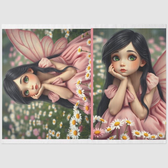 Magical Fairy Princess Double Trouble Decoupage Tissue Paper (Front)