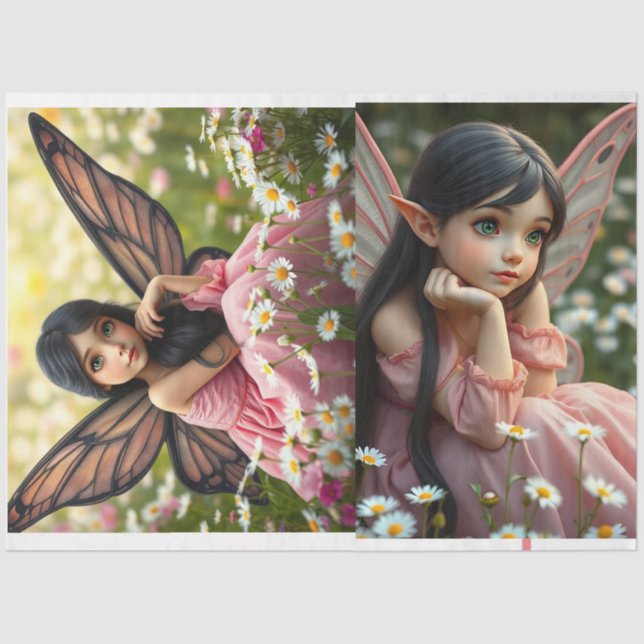Magical Fairy Princess Double Trouble Decoupage Tissue Paper (Front)