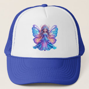 Magical Fairy Princess with Glowing Butterfly Wing Trucker Hat
