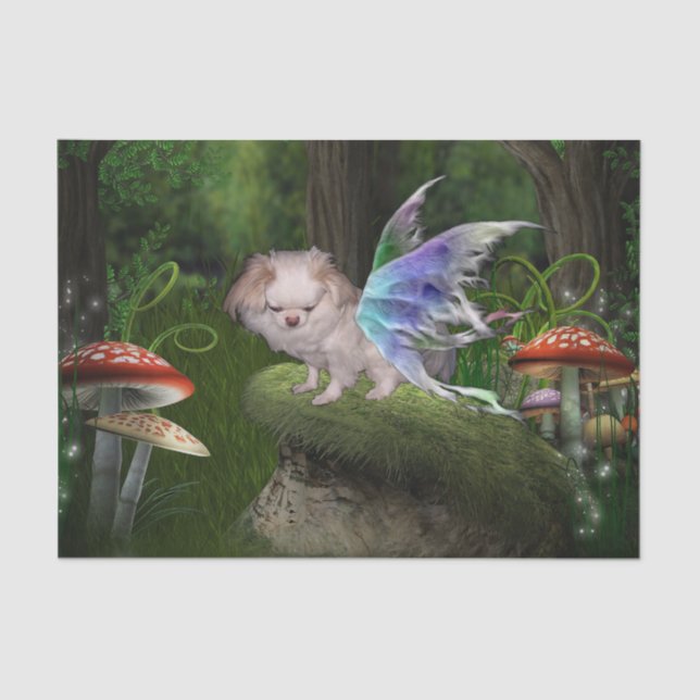 Magical Fairy Puppy Tissue Paper (Front)