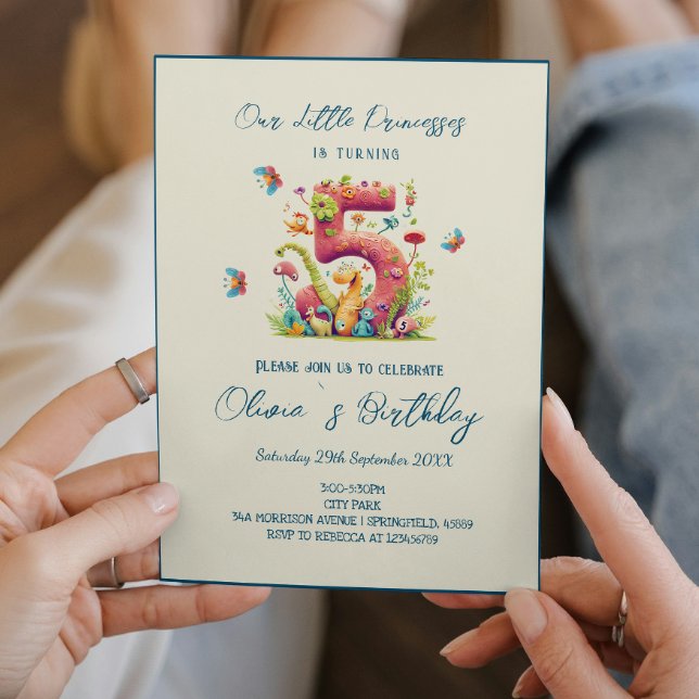 Magical Fairy Tale 5th Birthday Party  Invitation (Creator Uploaded)
