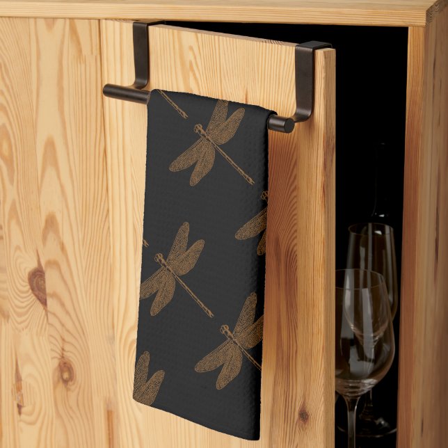 Magical Fairy Tale Fantasy Dragonfly Tea Towel (Thirds Fold)