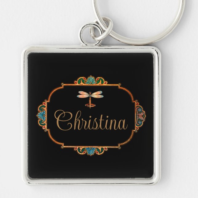 Magical Fairy Tale Fantasy Personalised  Key Ring (Front)
