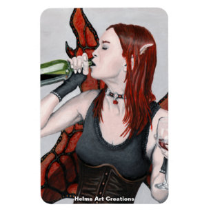 Magical Fairy Wine Bottle Fantasy Flexible Magnet