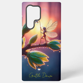 Magical fairy with dewdrop lantern on the branch samsung galaxy case