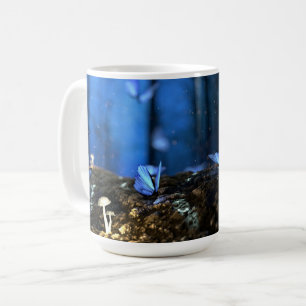Magical Fairy Woods with Butterflies and Mushrooms Coffee Mug