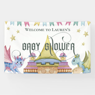 Magical Fairytale Dragon Baby Shower Banner