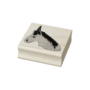 Magical Fairytale Unicorn Horse Mythical Creature Rubber Stamp