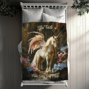 Magical Fairytale Unicorn Nursery or Teen Fleece Blanket