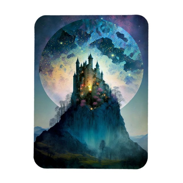 Magical Fantasy Castle Magnet (Vertical)