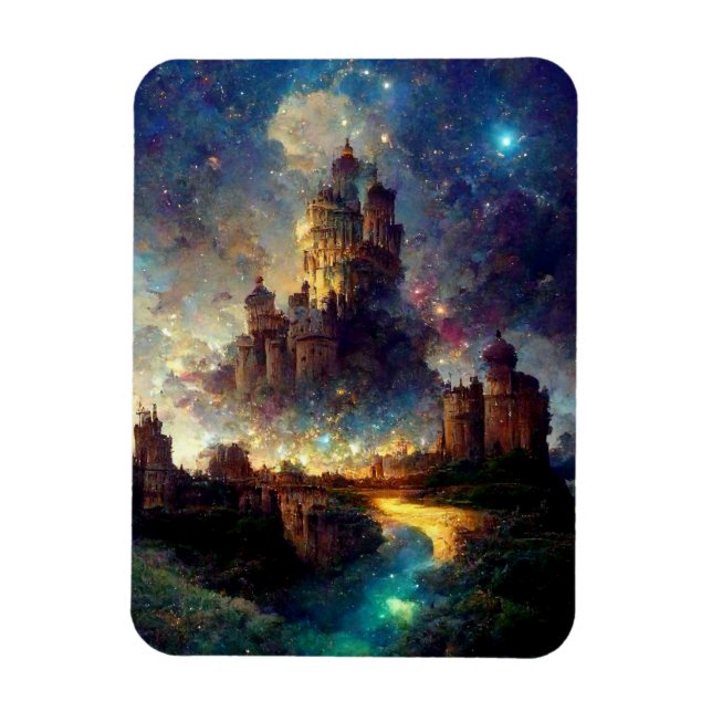 Magical Fantasy Castle Magnet (Vertical)